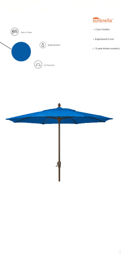 In-pool umbrella with Sunbrella canopy