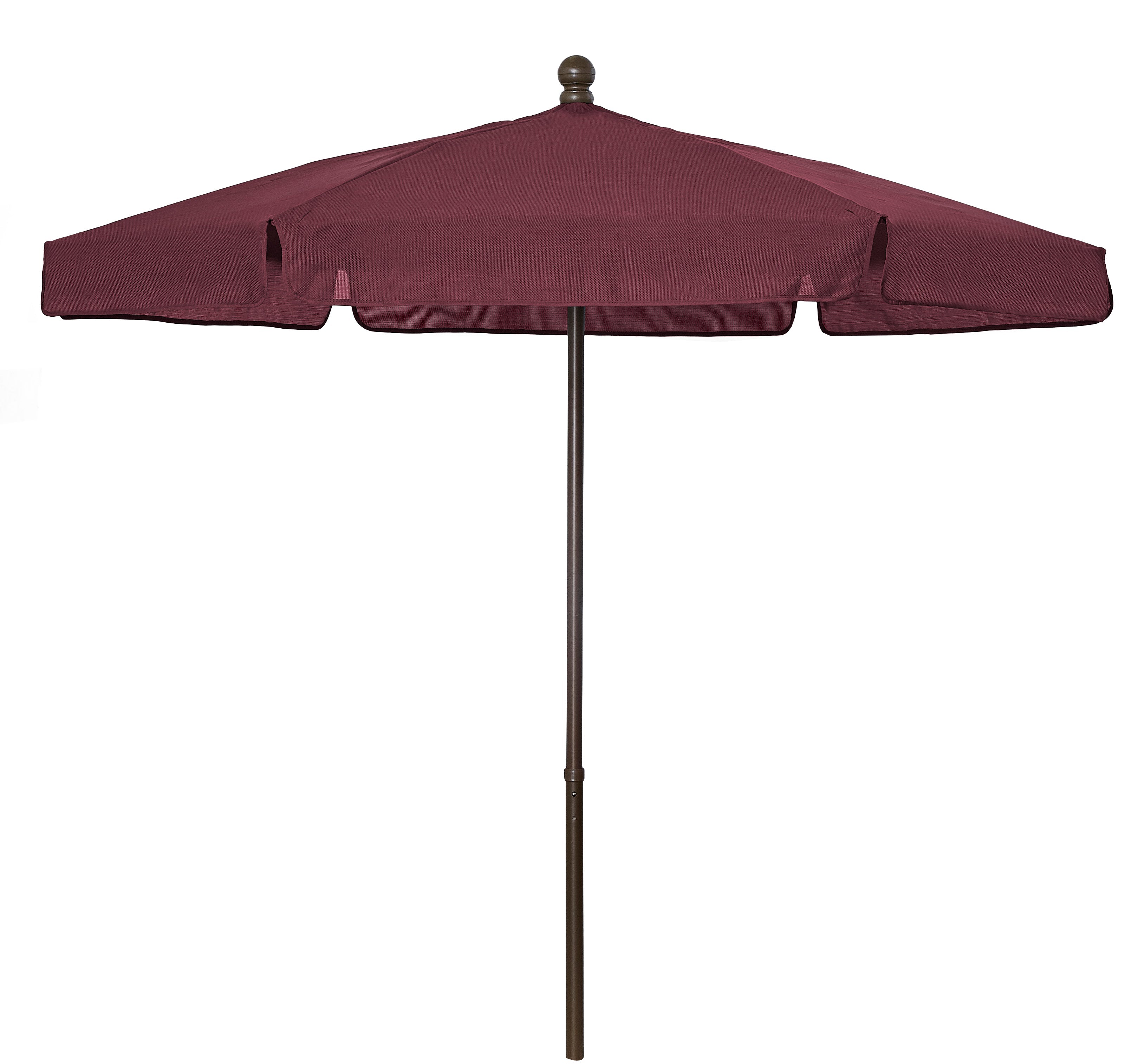 burgundy patio umbrellas FiberBuilt 7.5' Hex Garden Umbrella 6 Rib Push Up Bright Aluminum with Navy Blue Vinyl Coated Weave Canopy, 7GPUA-Navy Blue