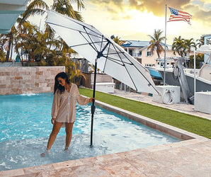 ihome patio umbrella 9Ft Oct Market Umbrella Tilt